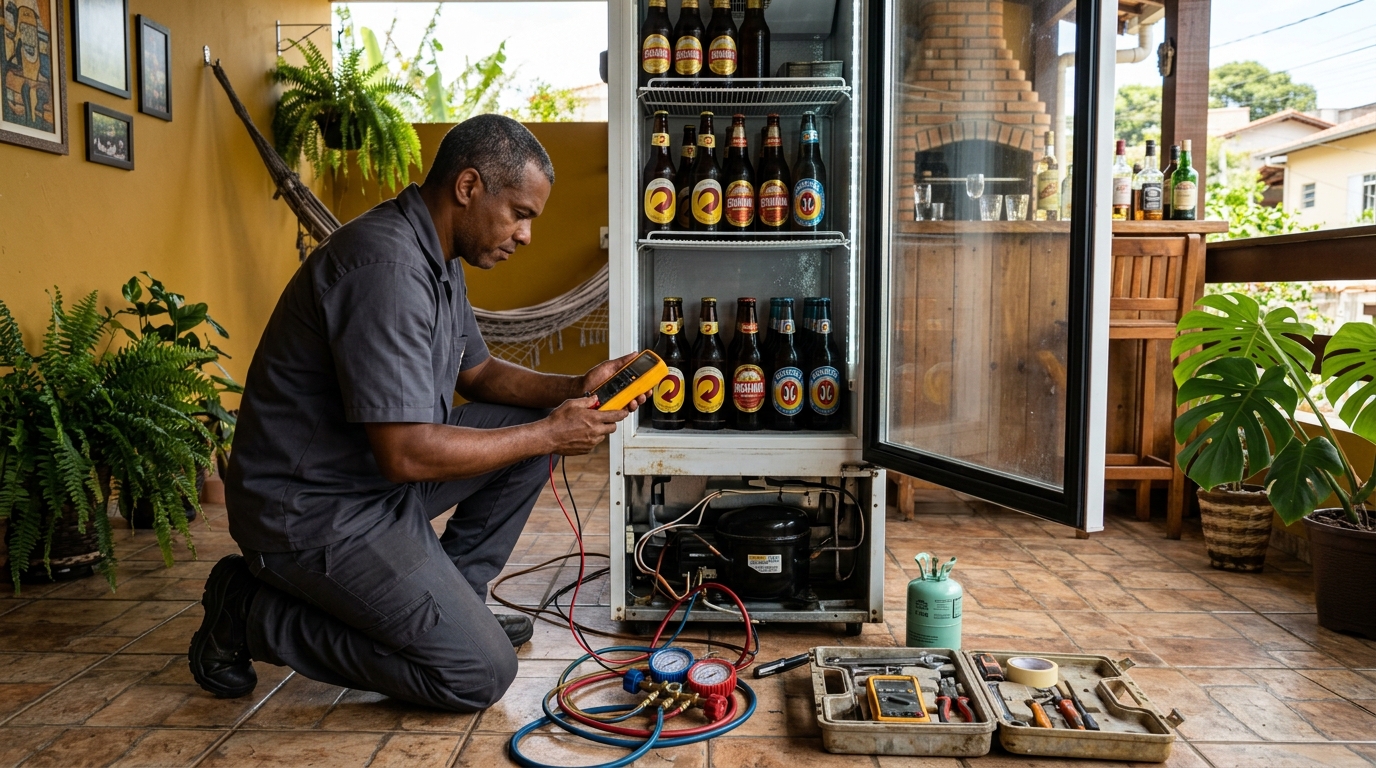 Reparo no controlador de câmara fria em Divinópolis‑MG